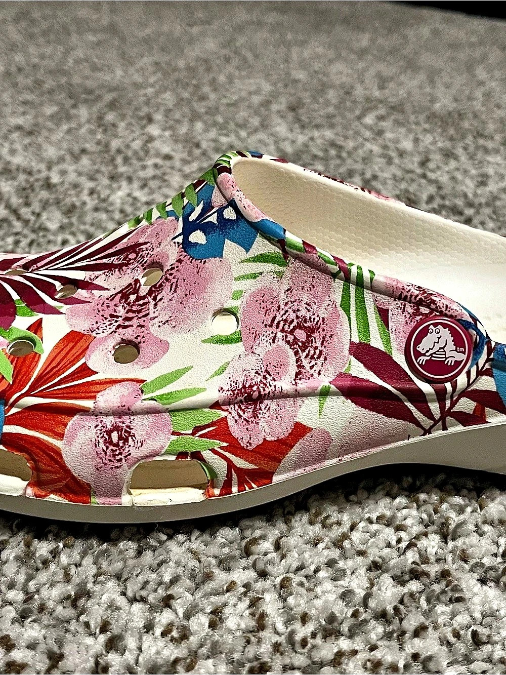 Crocs Freesail Clog Floral White & Pink - Picture 3 of 7